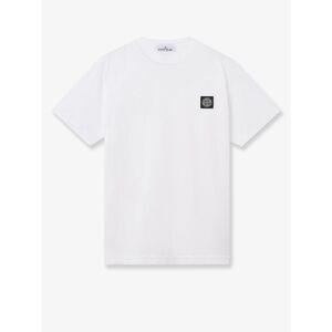 Stone Island Men Cotton T-Shirt With Front Logo Patch